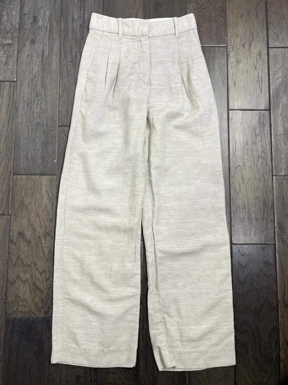 Aritzia The Effortless Pant Linen Natural Ecru